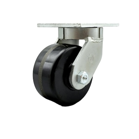Service Caster 6'' Extra Heavy Duty Phenolic Wheel Swivel Top Plate Caster CRAN-SCC-KP92S630-PHR